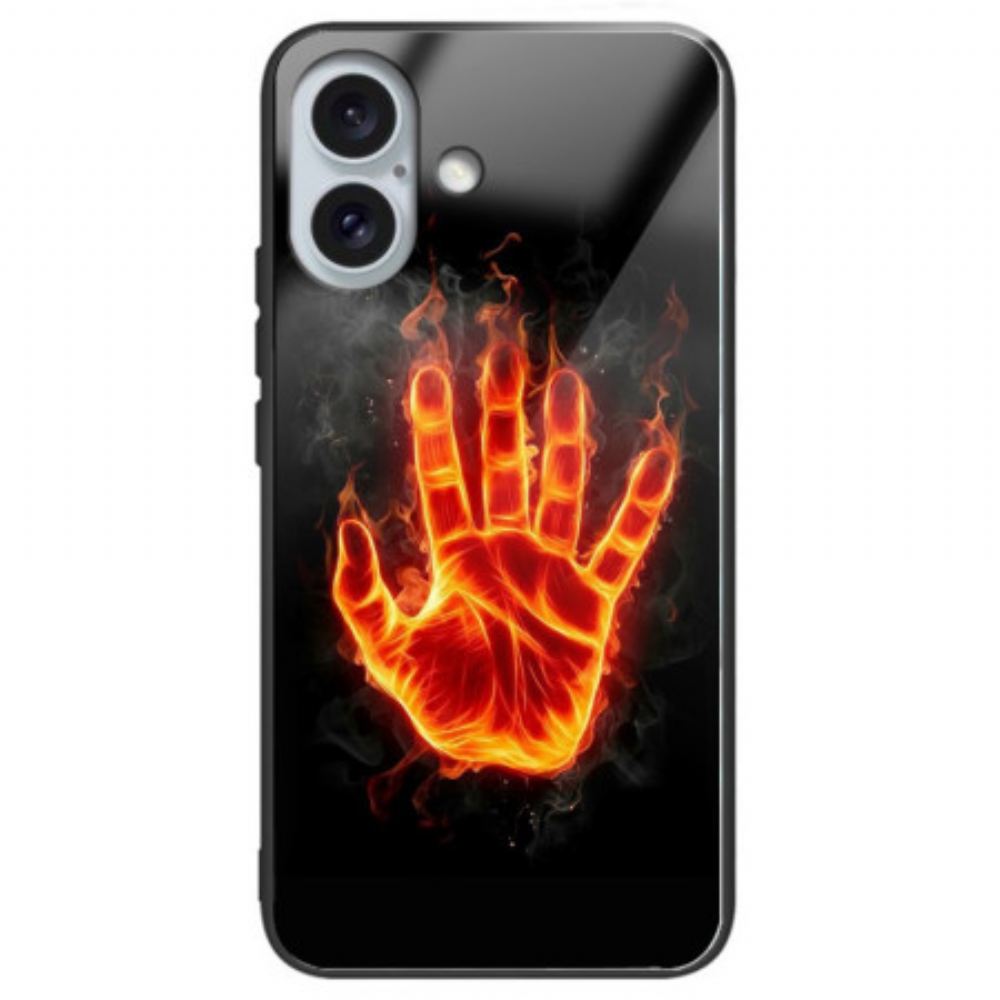 Kryt iPhone 16 Plus Tvrzené Sklo Fire Palm