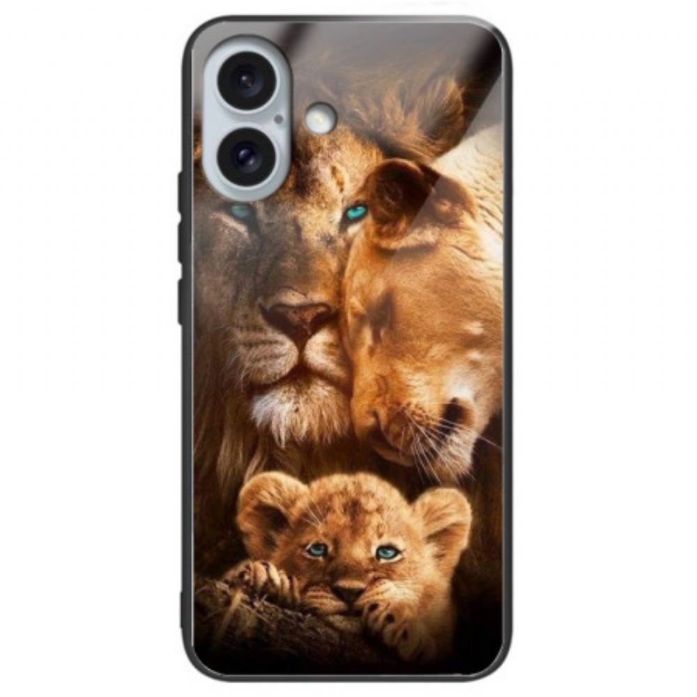Kryt iPhone 16 Plus Tvrzené Sklo Lions