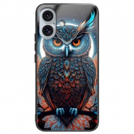 Kryt iPhone 16 Plus Umělecká Sova Tvrzené Sklo