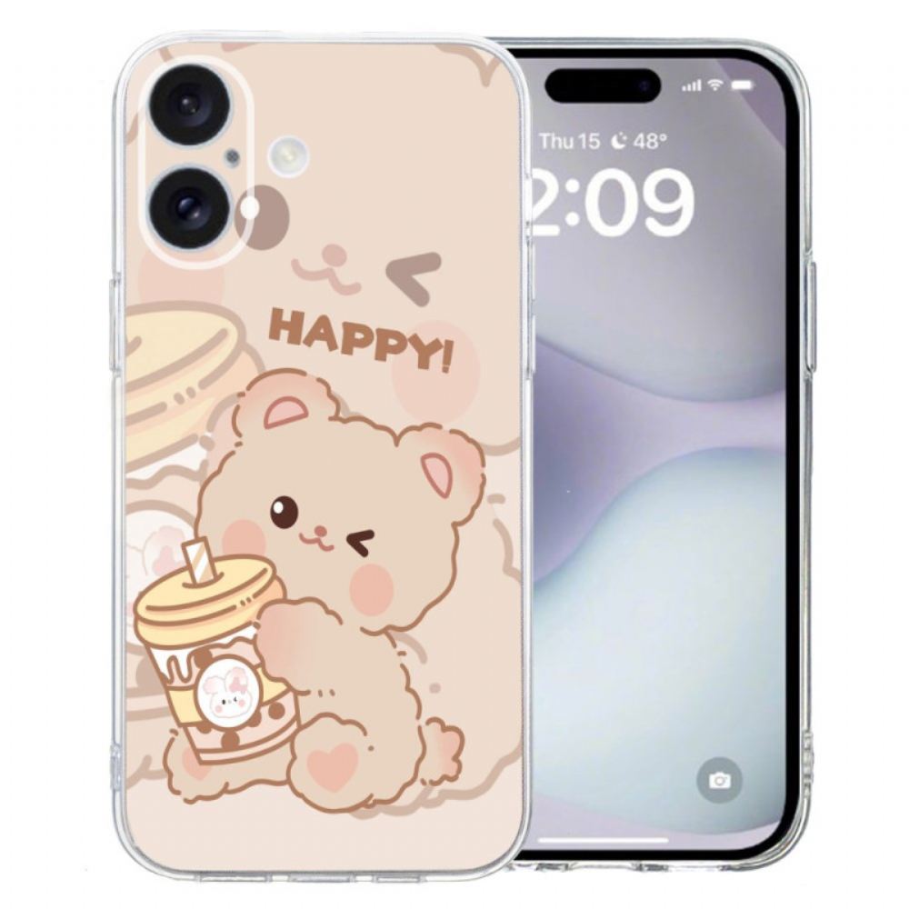 Kryt iPhone 16 Plus Šťastný Medvěd