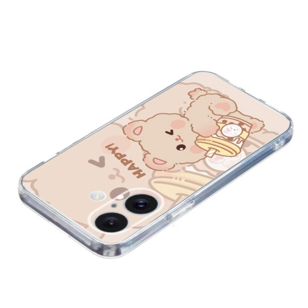 Kryt iPhone 16 Plus Šťastný Medvěd