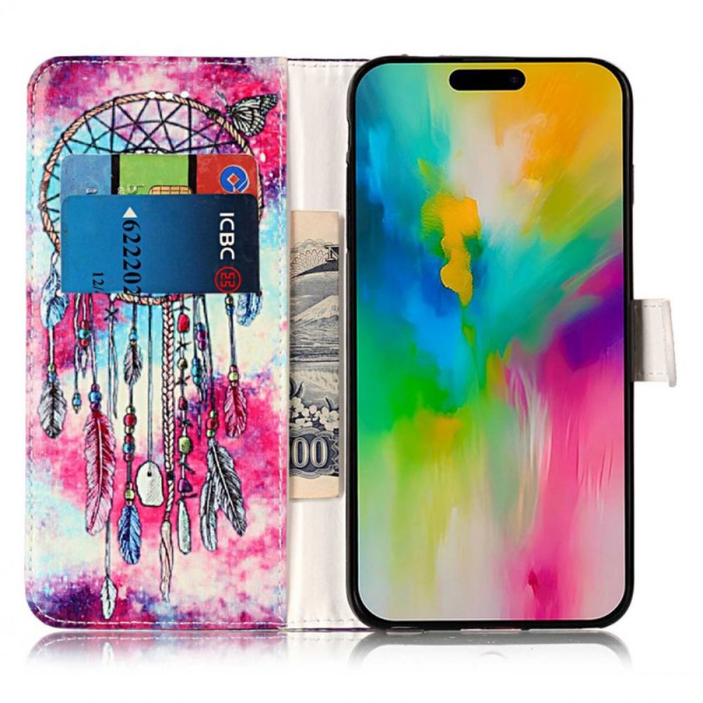 Peněženková Pouzdra iPhone 16 Plus Kryty Na Mobil Lapač Snů