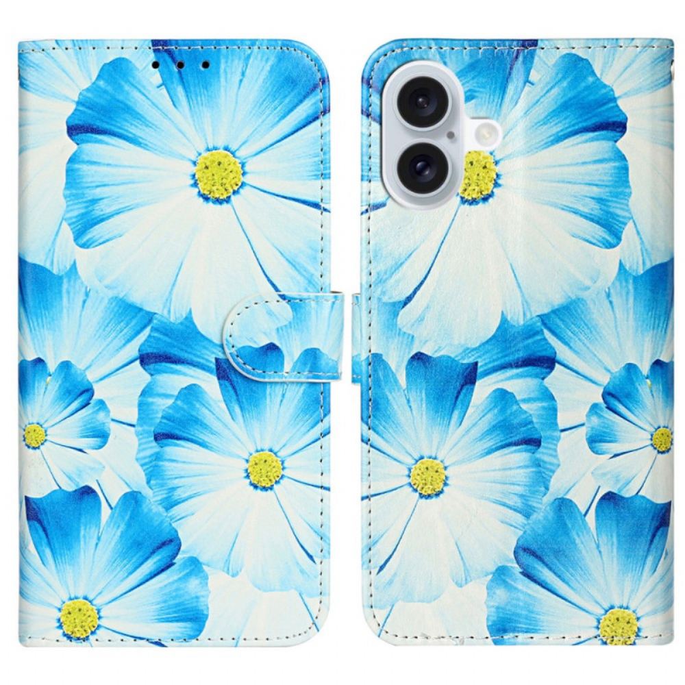 Peněženková Pouzdra iPhone 16 Plus Kryty Na Mobil Orchideje