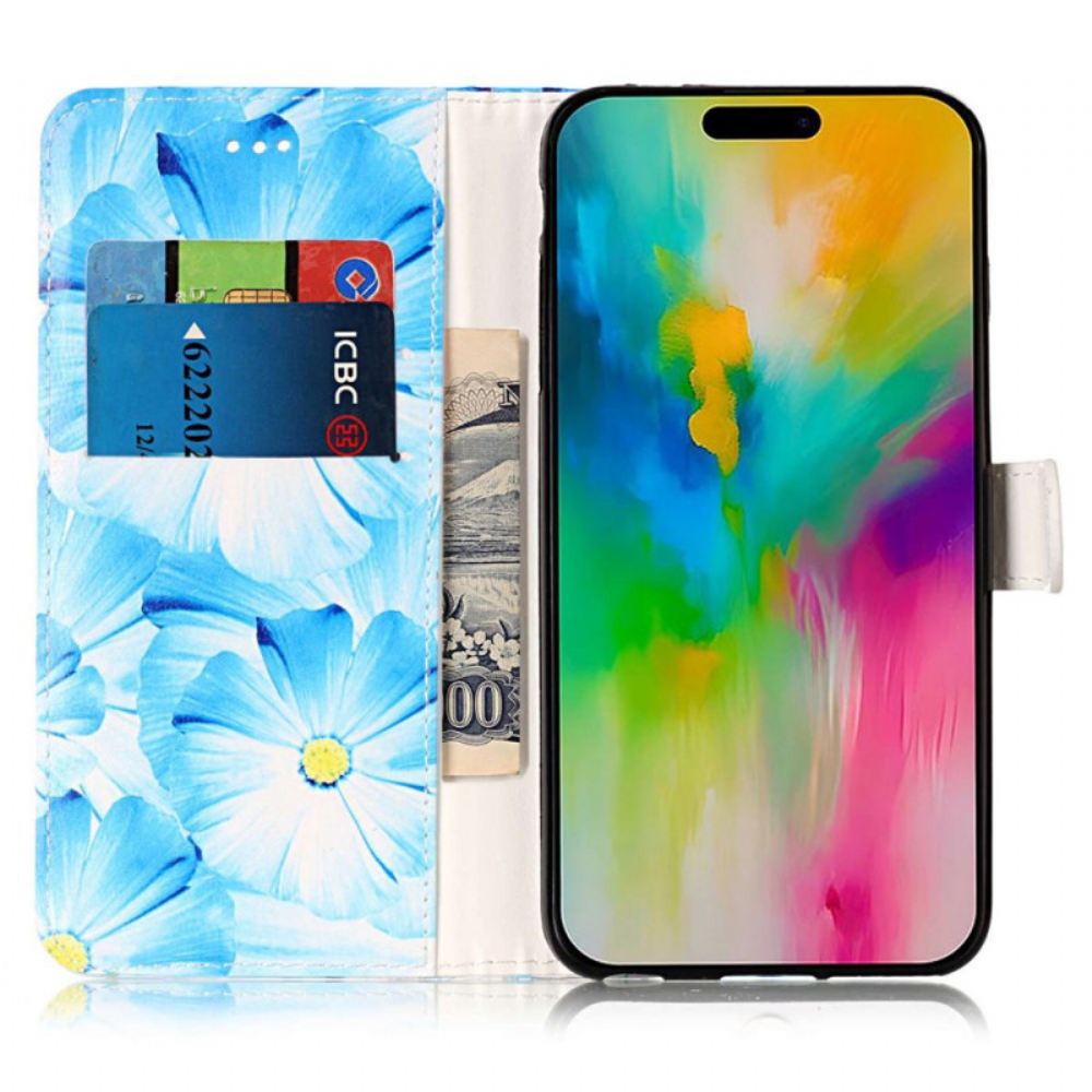 Peněženková Pouzdra iPhone 16 Plus Kryty Na Mobil Orchideje