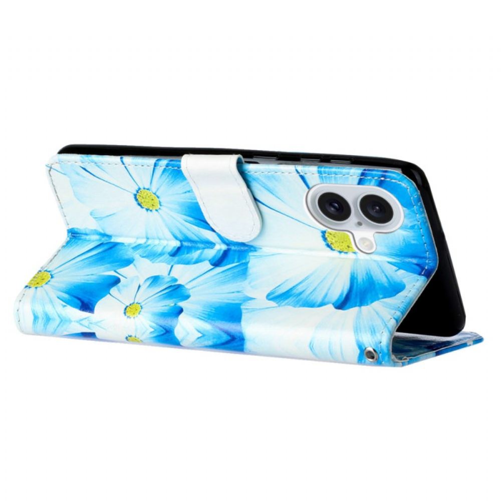 Peněženková Pouzdra iPhone 16 Plus Kryty Na Mobil Orchideje