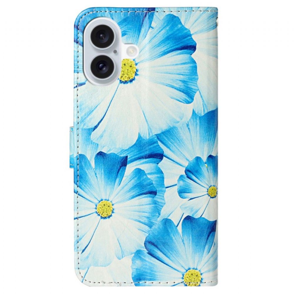 Peněženková Pouzdra iPhone 16 Plus Kryty Na Mobil Orchideje