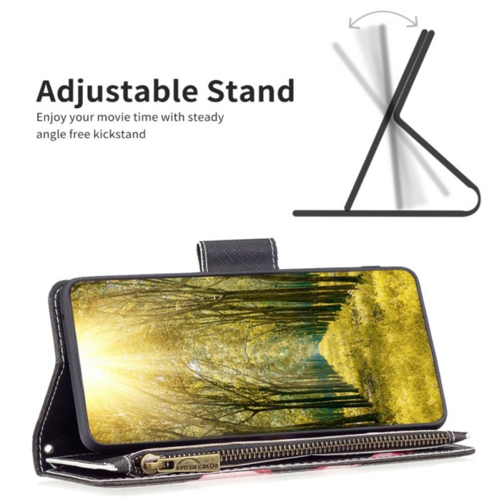 Peněženková Pouzdra iPhone 16 Plus Kryty Na Mobil Peněženka Lotus Strap