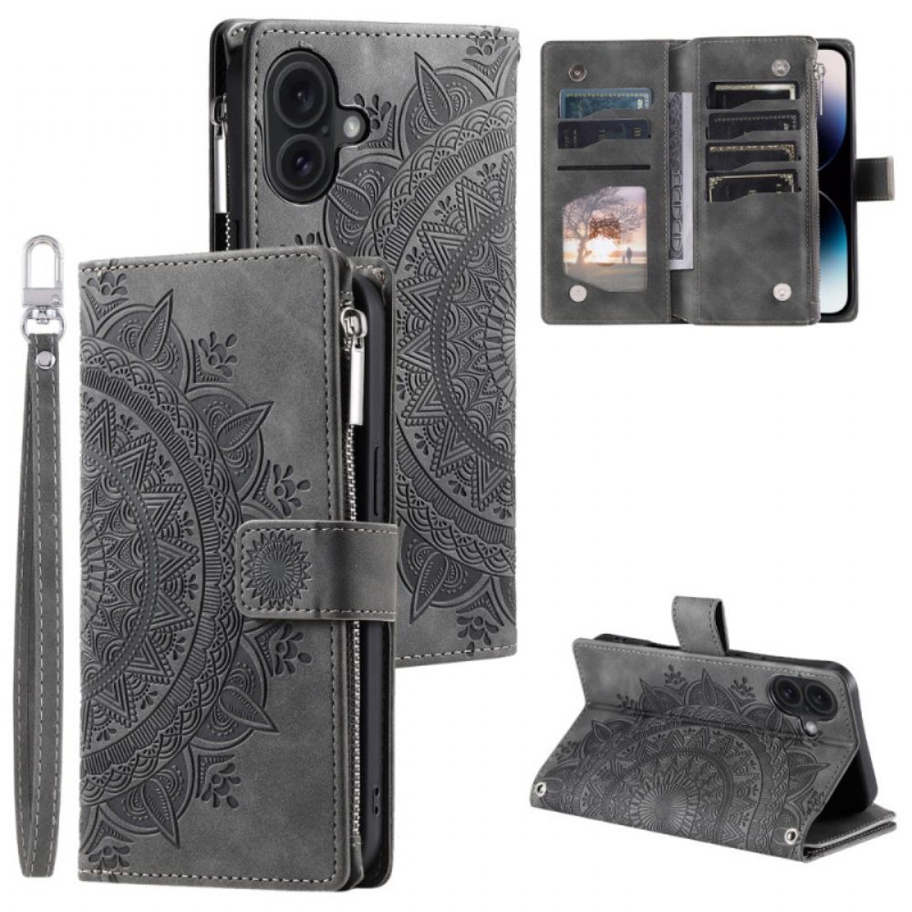 Peněženková Pouzdra iPhone 16 Plus Kryty Na Mobil Peněženka Mandala