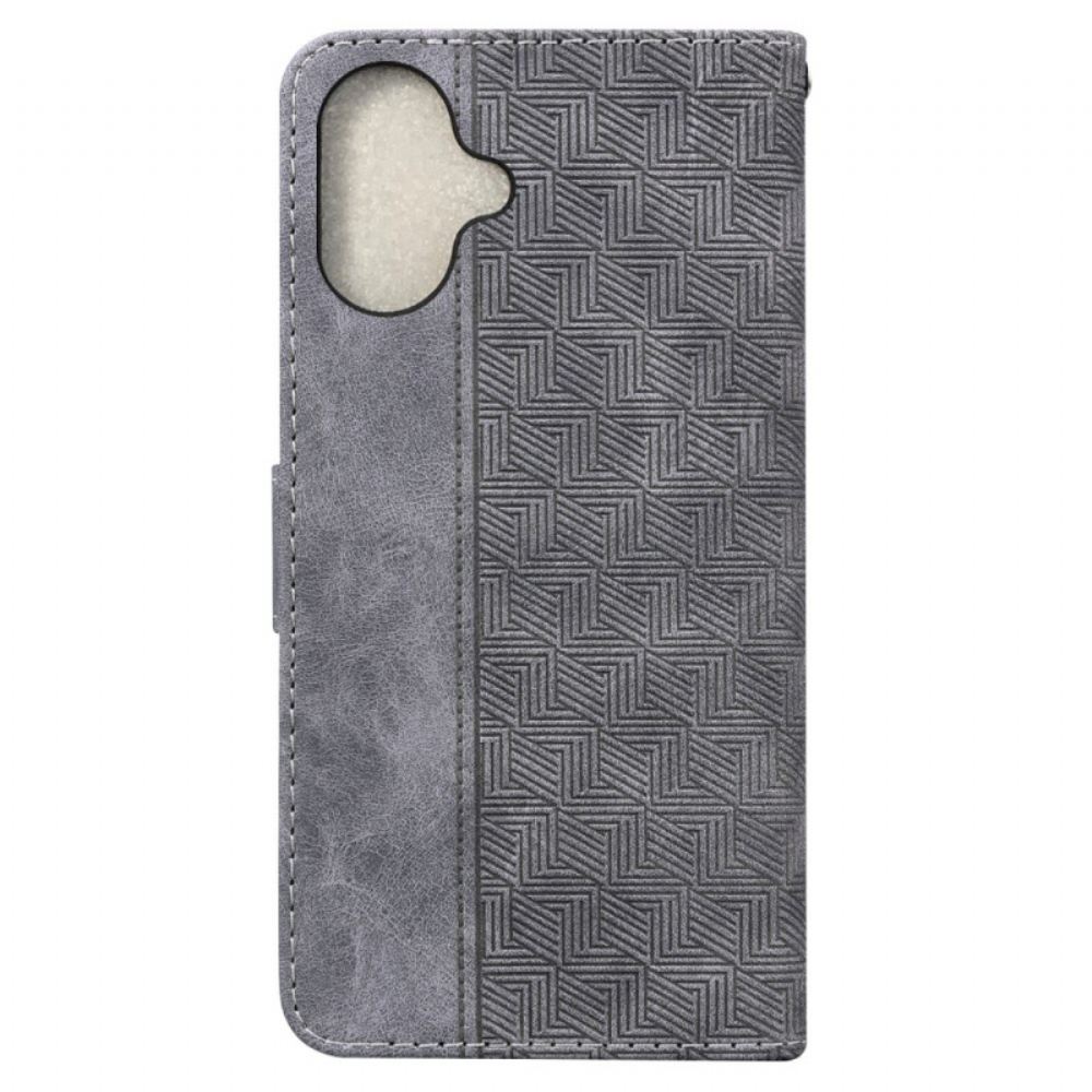 Peněženková Pouzdra iPhone 16 Plus Páskový Tkaný Vzor