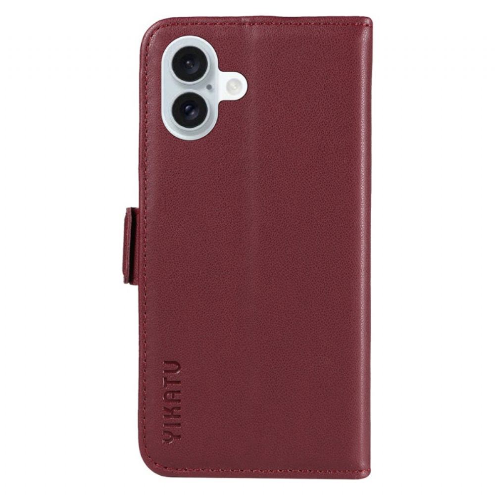Peněženková Pouzdra iPhone 16 Plus Umělá Kůže Yikatu