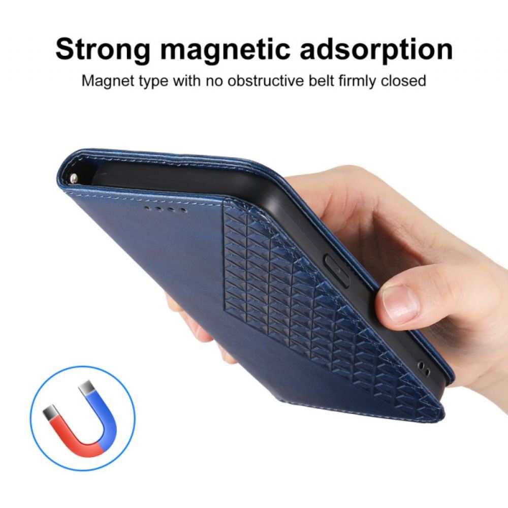 Kožené Pouzdro Folio Samsung Galaxy S25 Plus 5g Textura Telecí Kůže