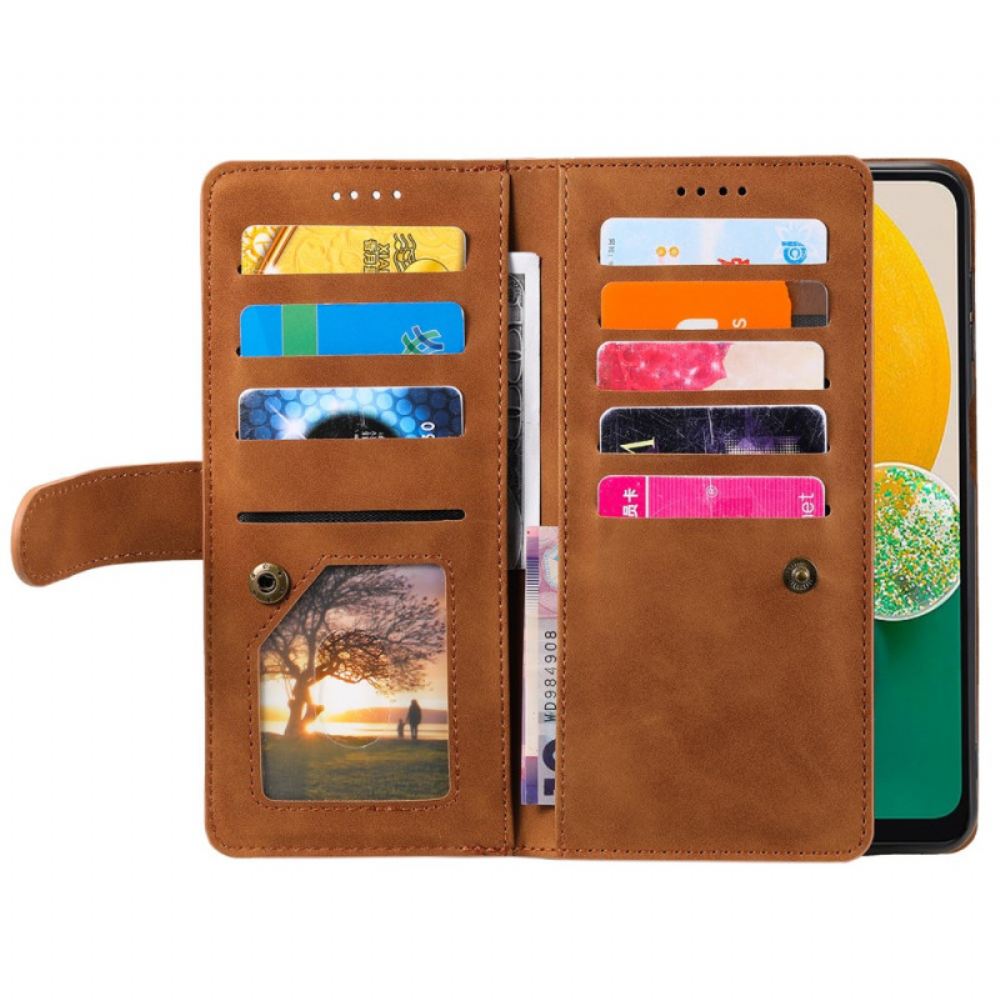 Kožený Kryt Na Samsung Galaxy S25 Plus 5g Celá Peněženka