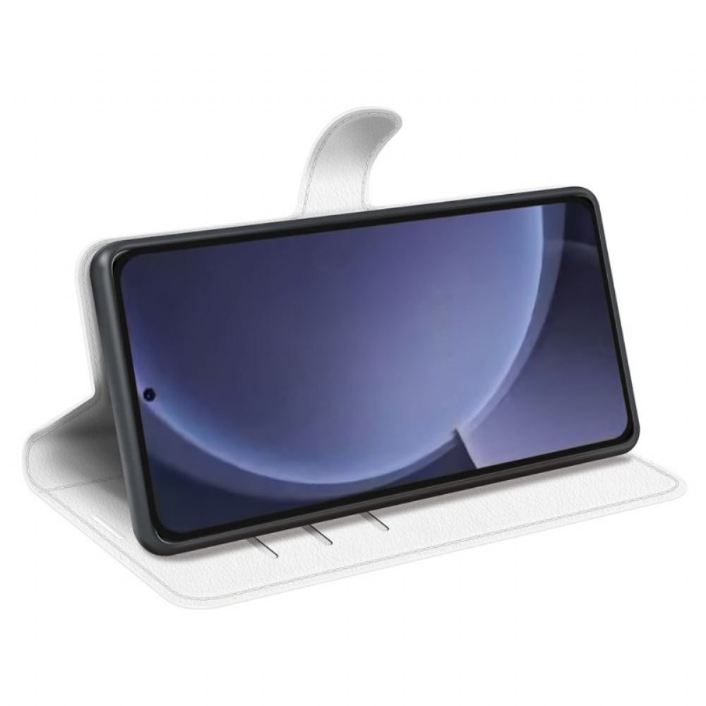 Kožený Kryt Na Samsung Galaxy S25 Plus 5g Klasická Umělá Kůže Liči