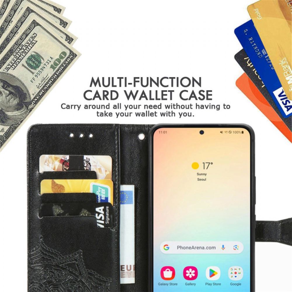 Kožený Kryt Na Samsung Galaxy S25 Plus 5g Mandala Baroko