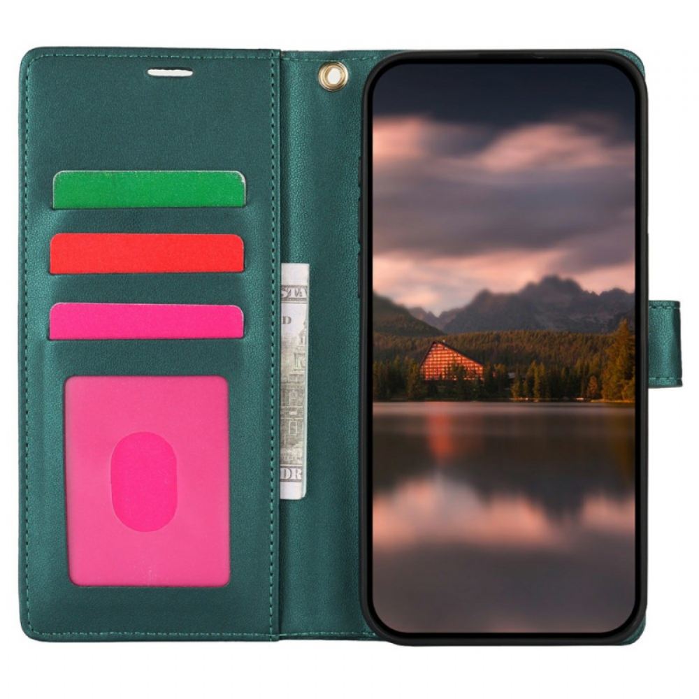 Kožený Kryt Samsung Galaxy S25 Plus 5g Květinový Potisk S Popruhem