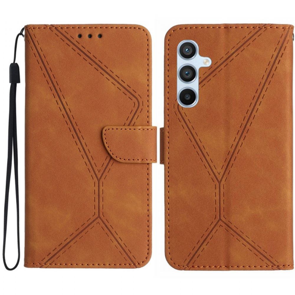 Kožený Kryt Samsung Galaxy S25 Plus 5g Linie A Pruhy