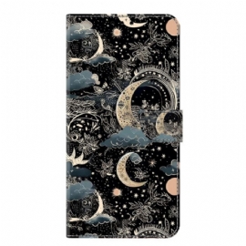 Kožený Kryt Samsung Galaxy S25 Plus 5g Lunární Vzor