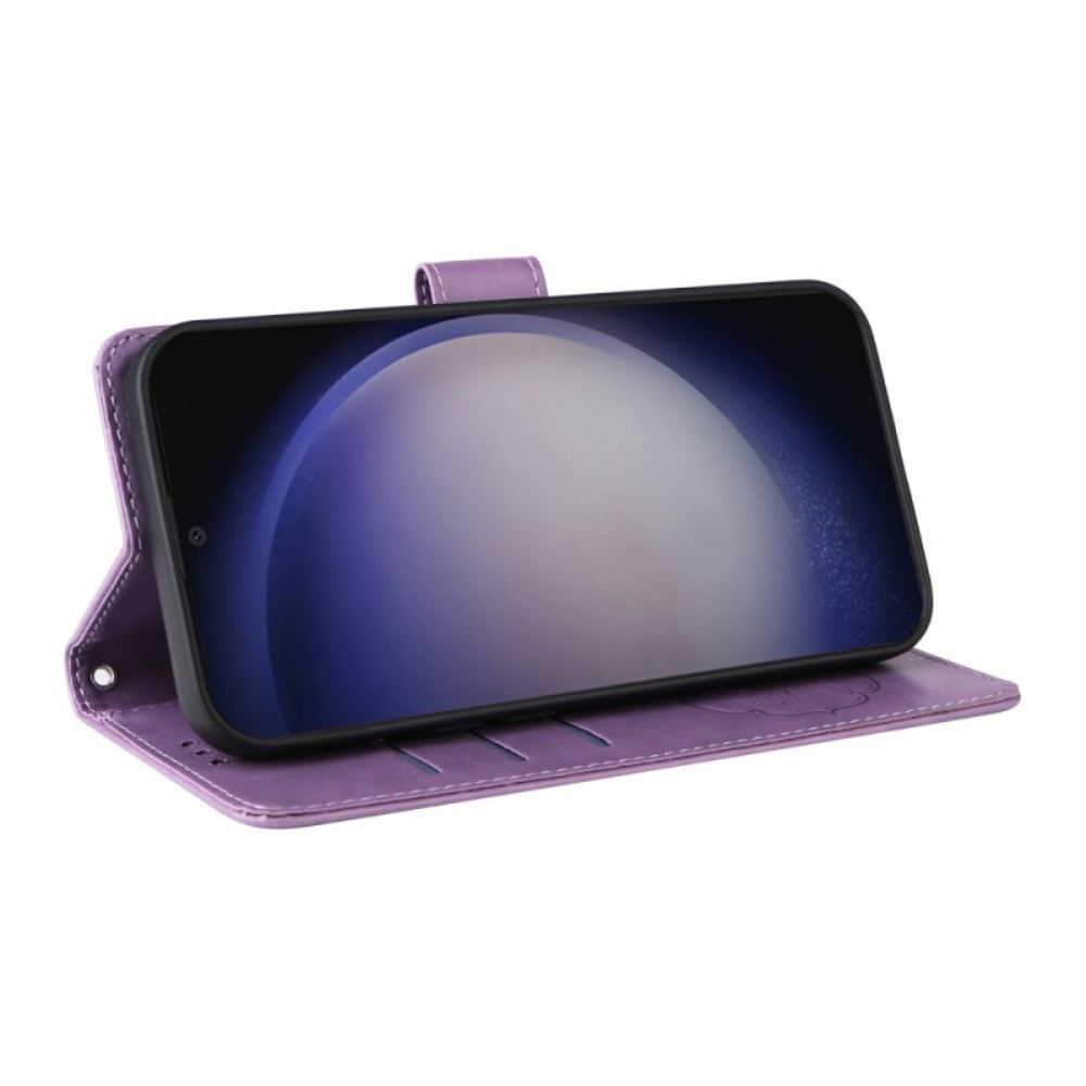 Kožený Kryt Samsung Galaxy S25 Plus 5g Malé Květiny