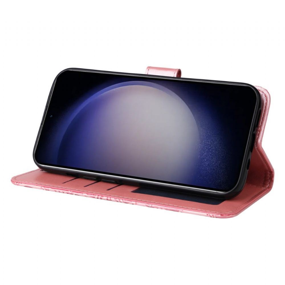 Kožený Kryt Samsung Galaxy S25 Plus 5g Slunečnicový Vzor