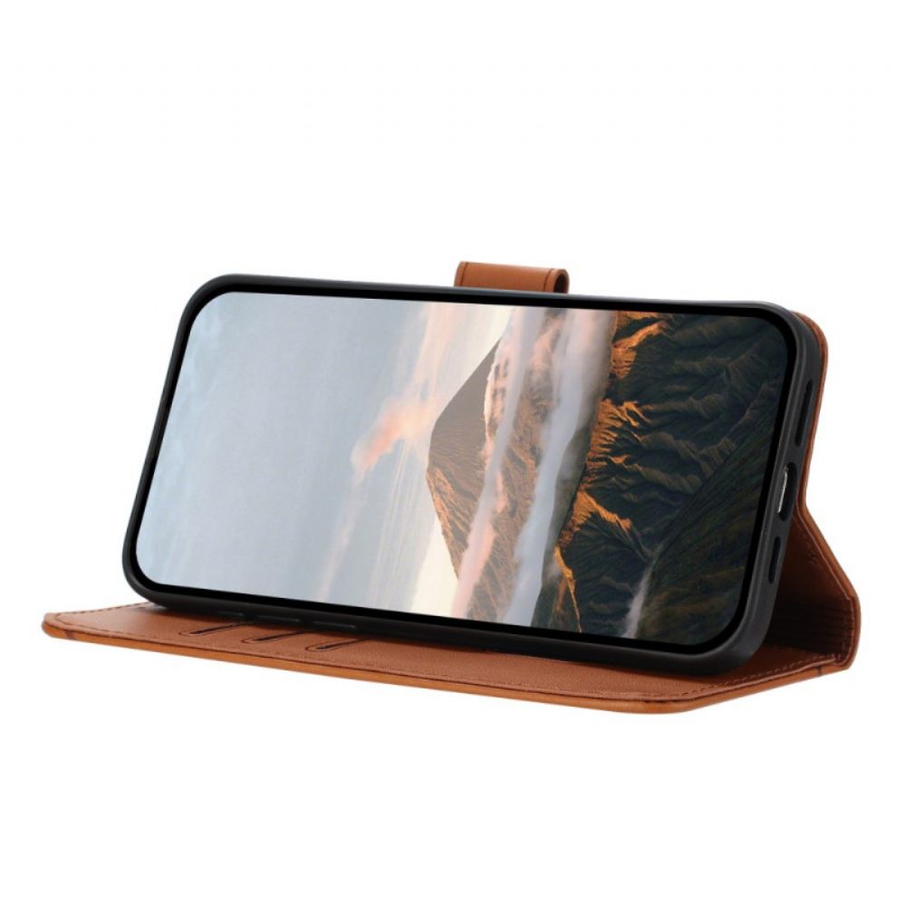 Kožený Kryt Samsung Galaxy S25 Plus 5g Trojúhelníkový Vzor