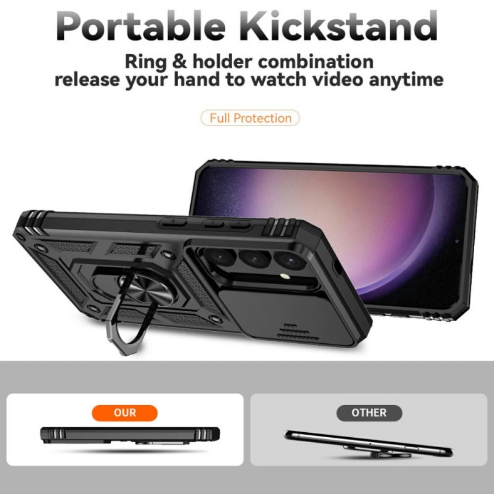 Kryt Na Samsung Galaxy S25 Plus 5g Klasické Pouzdro Na Prsteny A Ochrana Čoček