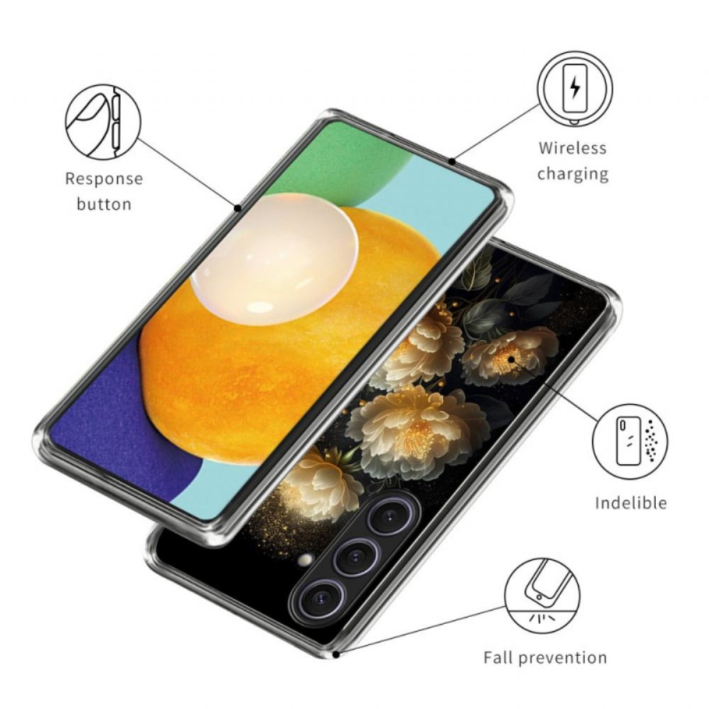 Kryt Samsung Galaxy S25 Plus 5g Zlaté Pivoňky