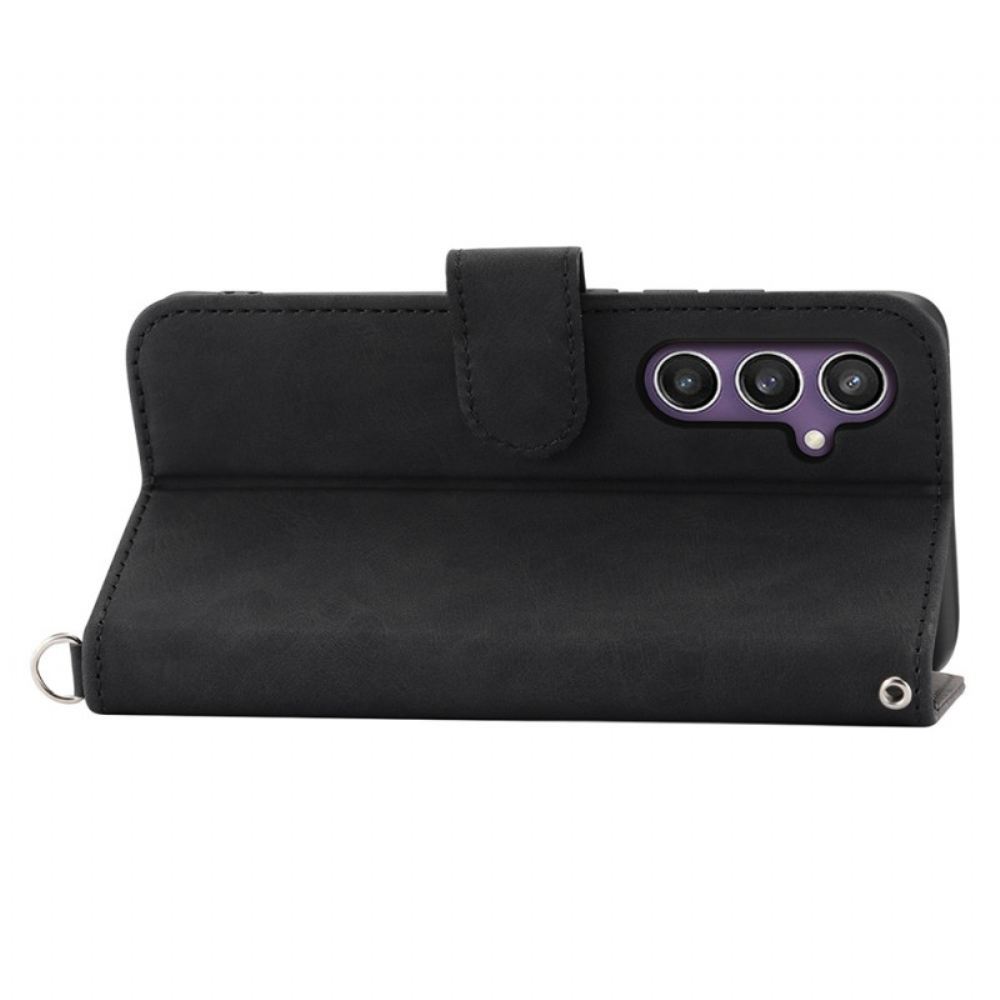 Peněženková Pouzdra Samsung Galaxy S25 Plus 5g Kryty Na Mobil Květinový Vzor A Pásky