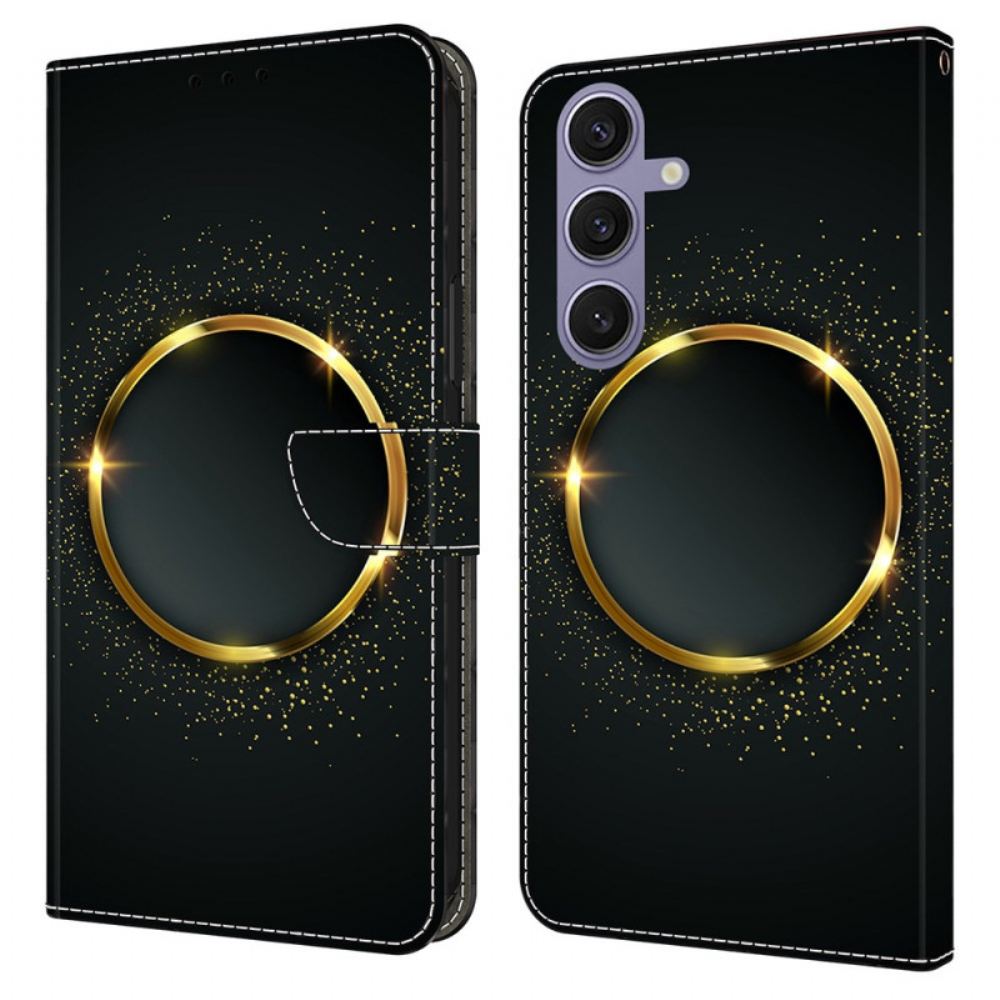 Peněženková Pouzdra Samsung Galaxy S25 Plus 5g Kryty Na Mobil Zlatý Kruh