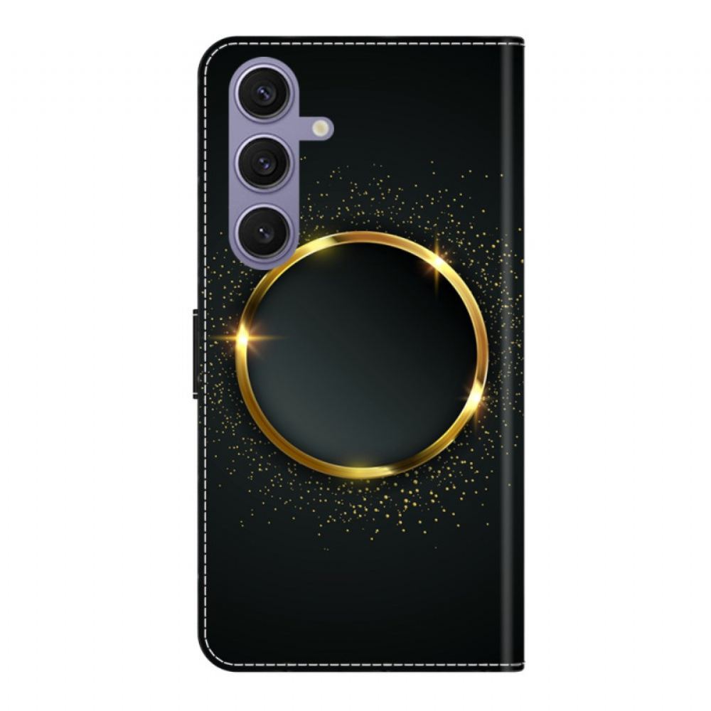 Peněženková Pouzdra Samsung Galaxy S25 Plus 5g Kryty Na Mobil Zlatý Kruh