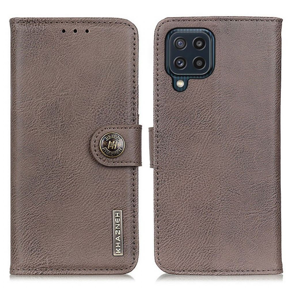 Flipové Pouzdro Na Samsung Galaxy M32 Imitace Kůže Khazneh