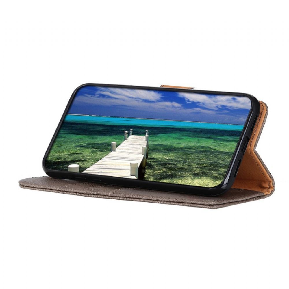Flipové Pouzdro Na Samsung Galaxy M32 Imitace Kůže Khazneh