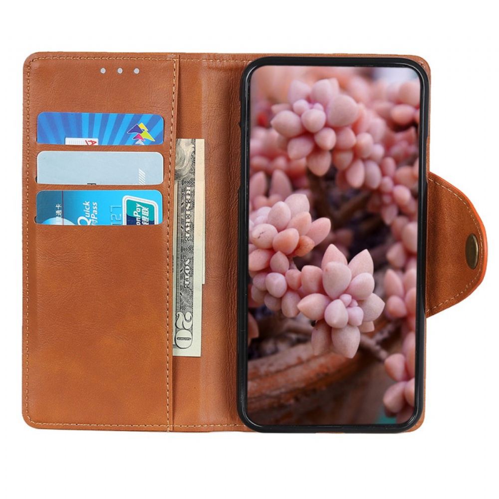 Flipové Pouzdro Na Samsung Galaxy M32 Knoflíček Z Umělé Kůže