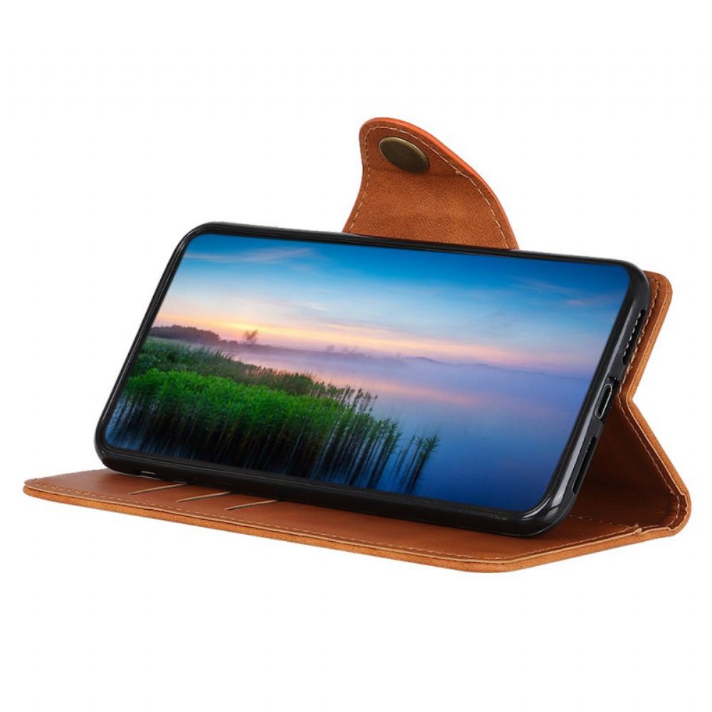 Flipové Pouzdro Na Samsung Galaxy M32 Knoflíček Z Umělé Kůže