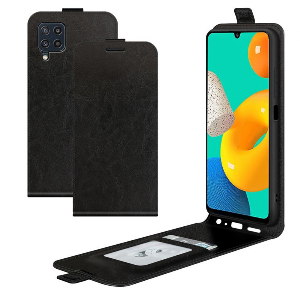 Flipové Pouzdro Na Samsung Galaxy M32 Kožené Pouzdro Svislá Chlopeň S Koženým Efektem