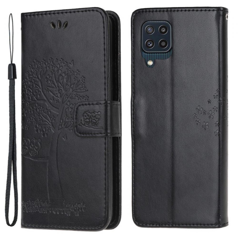 Flipové Pouzdro Na Samsung Galaxy M32 Na Lana Strom A Sovy