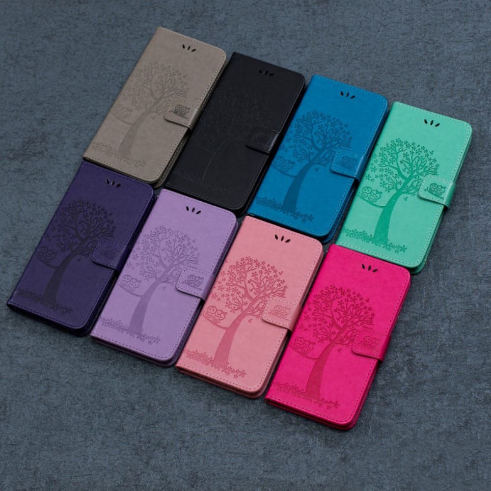 Flipové Pouzdro Na Samsung Galaxy M32 Na Lana Strom A Sovy