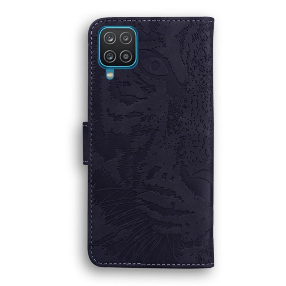 Flipové Pouzdro Na Samsung Galaxy M32 Potisk Obličeje Tygra