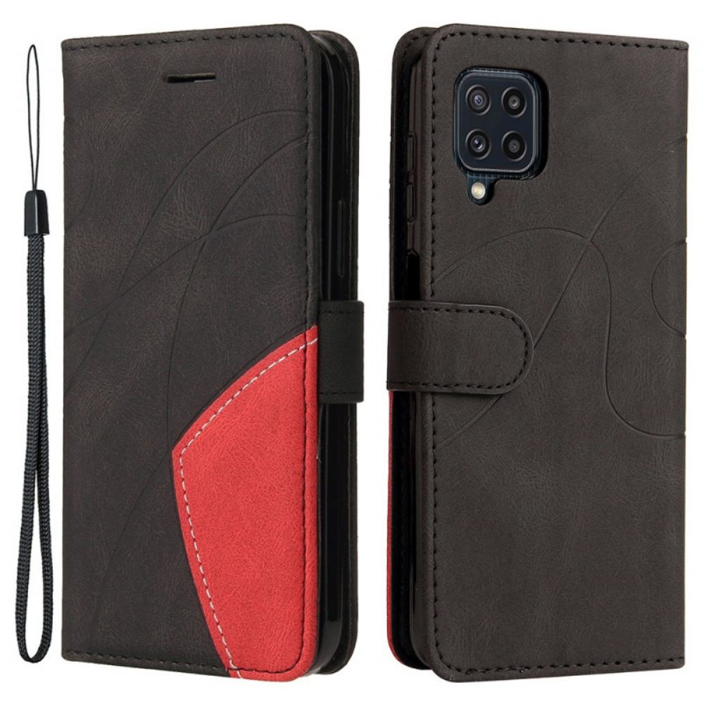 Kožené Pouzdro Na Samsung Galaxy M32 Dvoubarevná