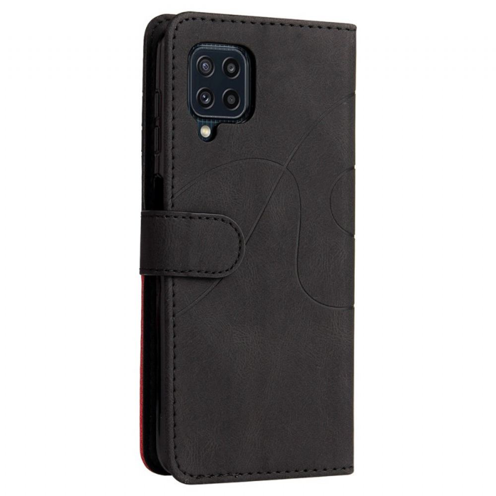 Kožené Pouzdro Na Samsung Galaxy M32 Dvoubarevná