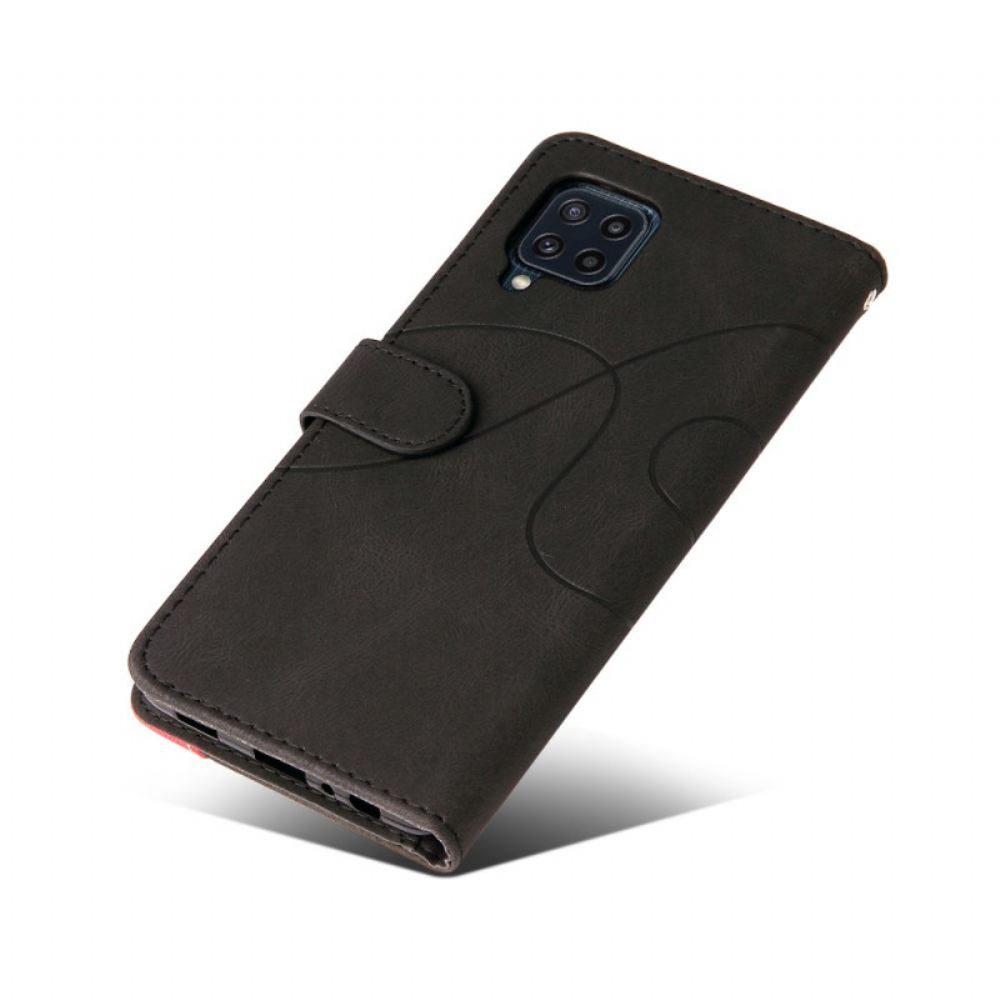 Kožené Pouzdro Na Samsung Galaxy M32 Dvoubarevná