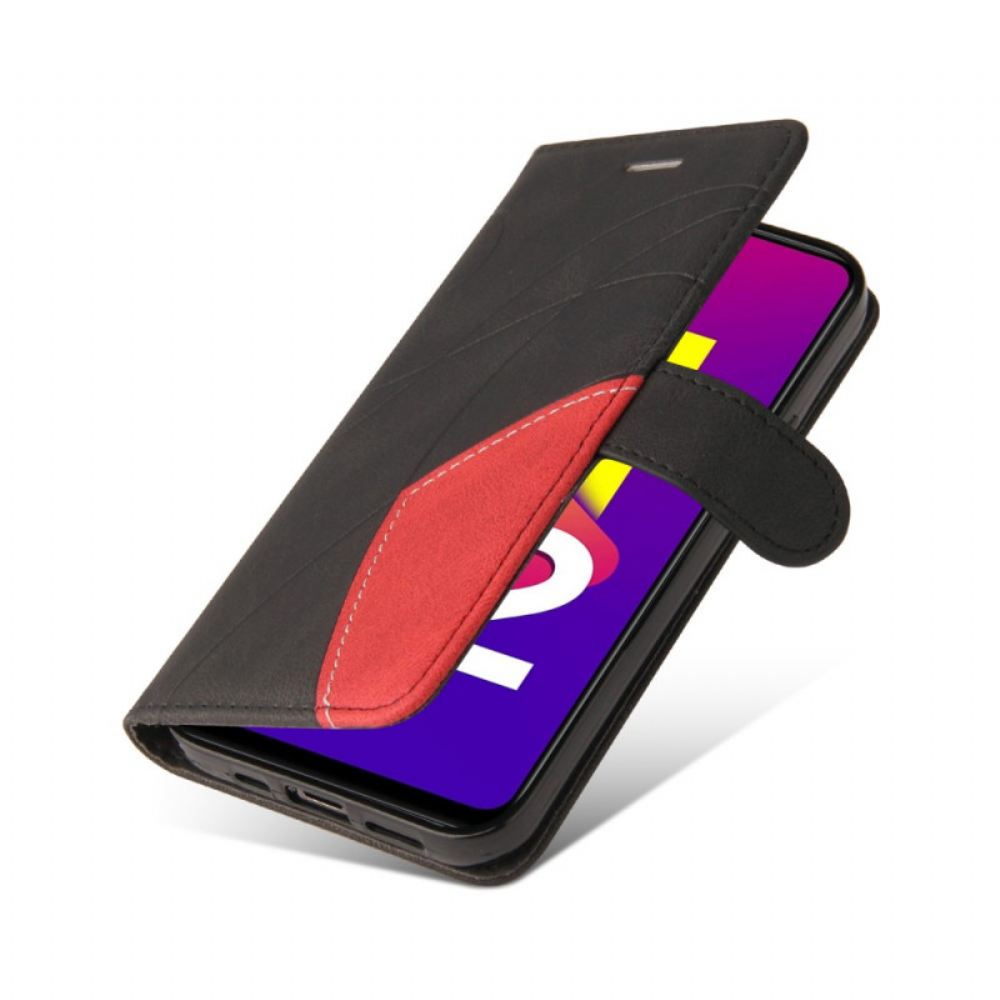 Kožené Pouzdro Na Samsung Galaxy M32 Dvoubarevná