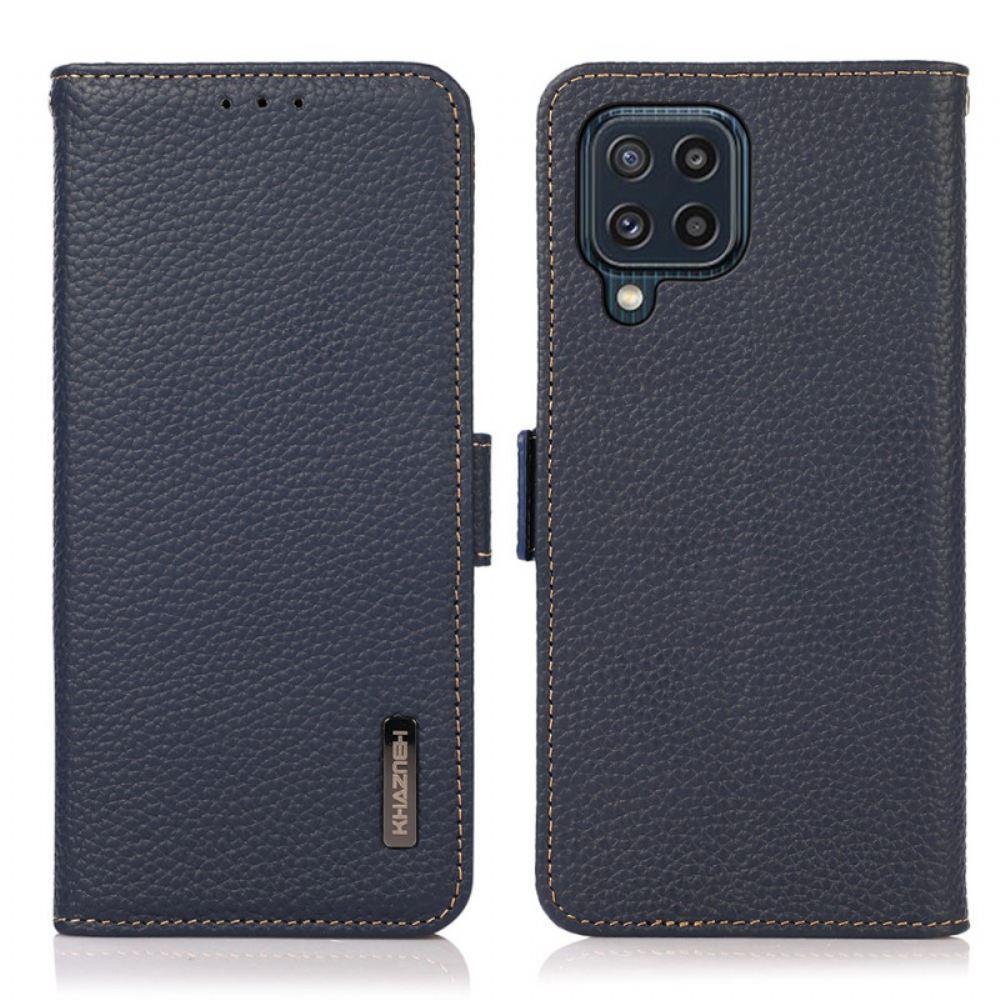 Kožené Pouzdro Na Samsung Galaxy M32 Khazneh Rfid Z Kůže Litchi