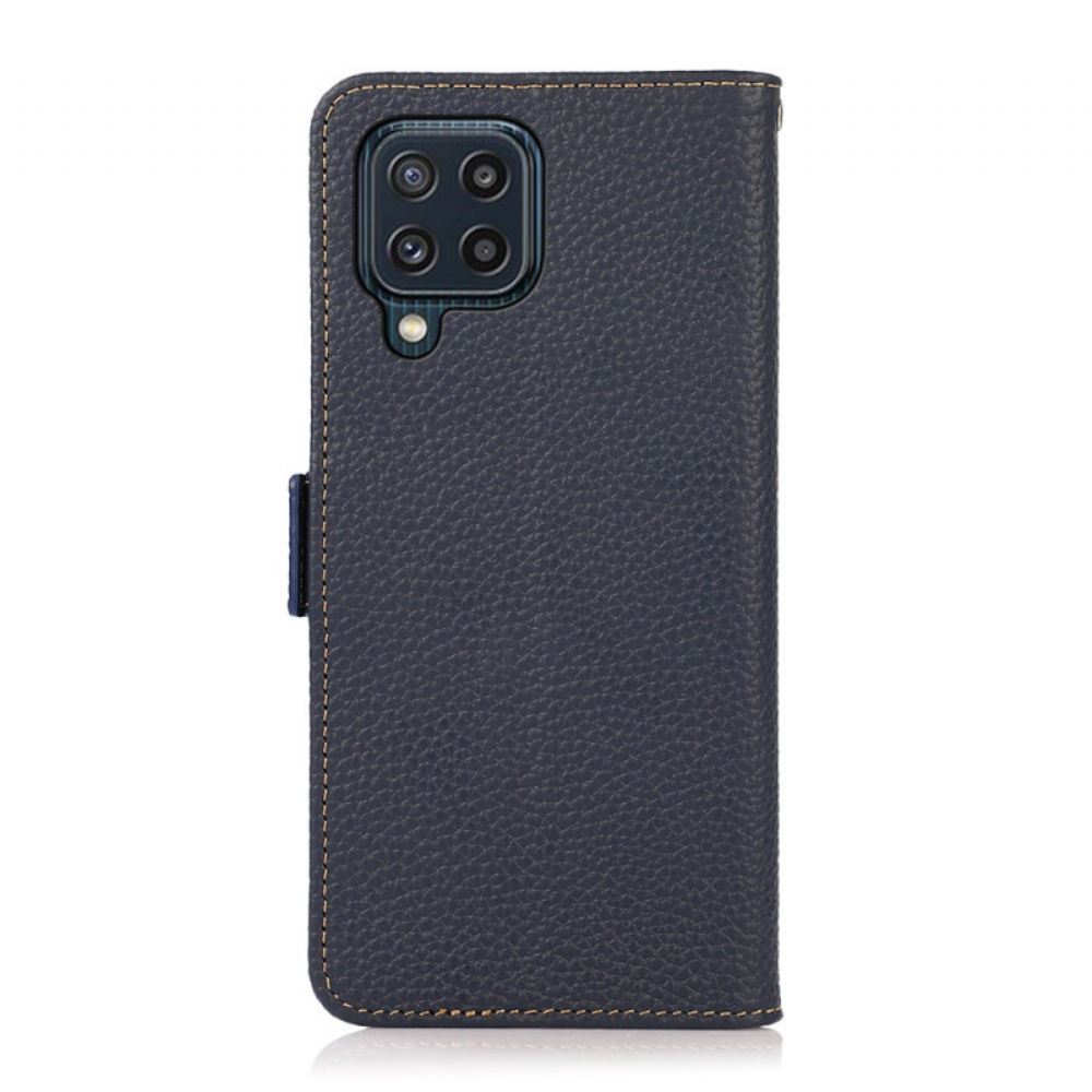 Kožené Pouzdro Na Samsung Galaxy M32 Khazneh Rfid Z Kůže Litchi