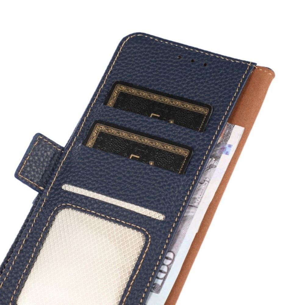 Kožené Pouzdro Na Samsung Galaxy M32 Khazneh Rfid Z Kůže Litchi