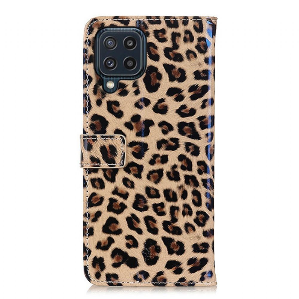 Kožené Pouzdro Na Samsung Galaxy M32 Leopard