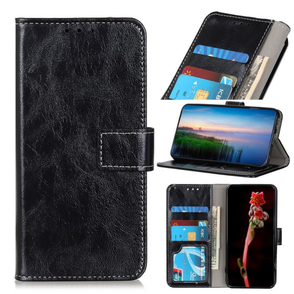 Kožené Pouzdro Na Samsung Galaxy M32 Lesklé A Viditelné Švy