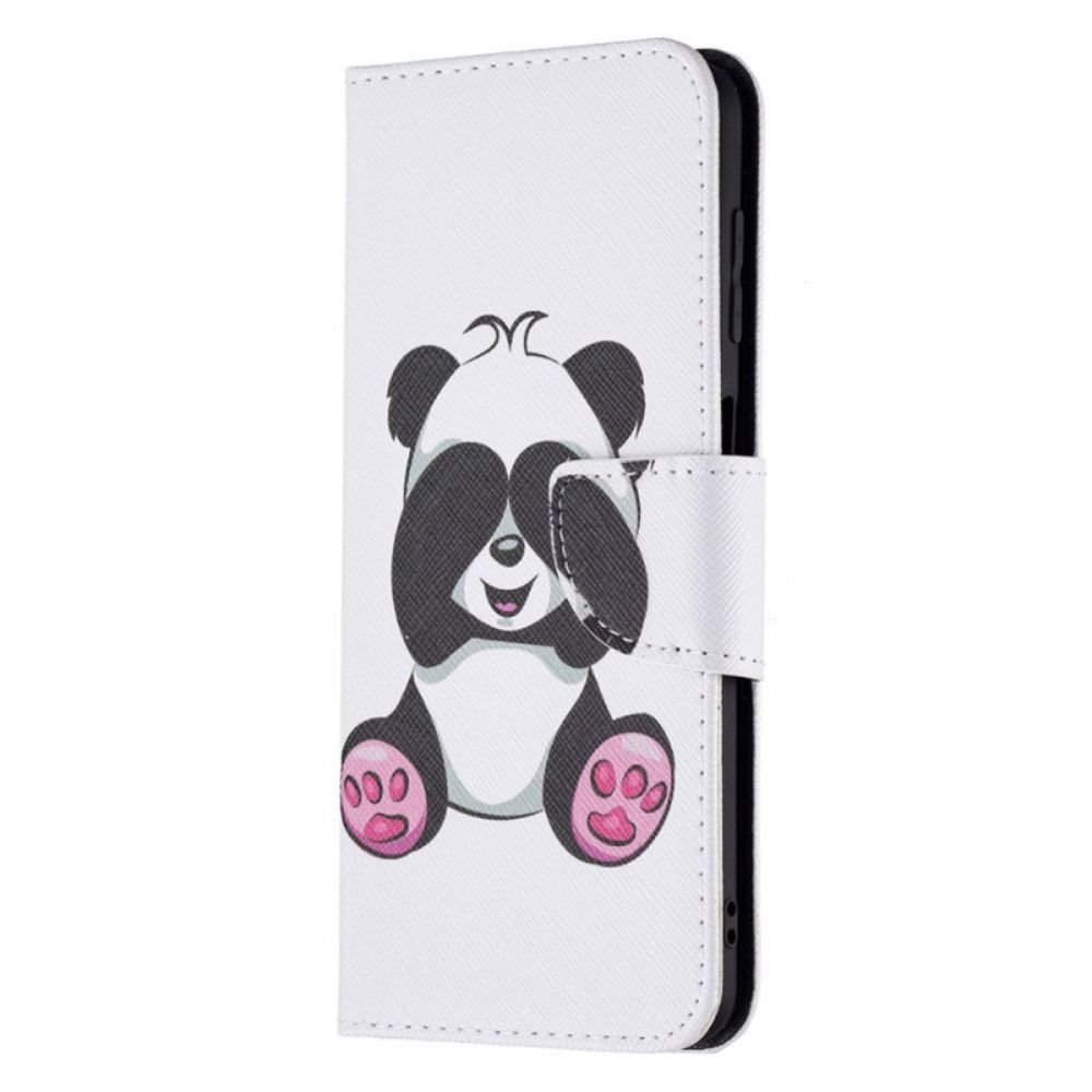 Kožené Pouzdro Na Samsung Galaxy M32 Panda Zábava