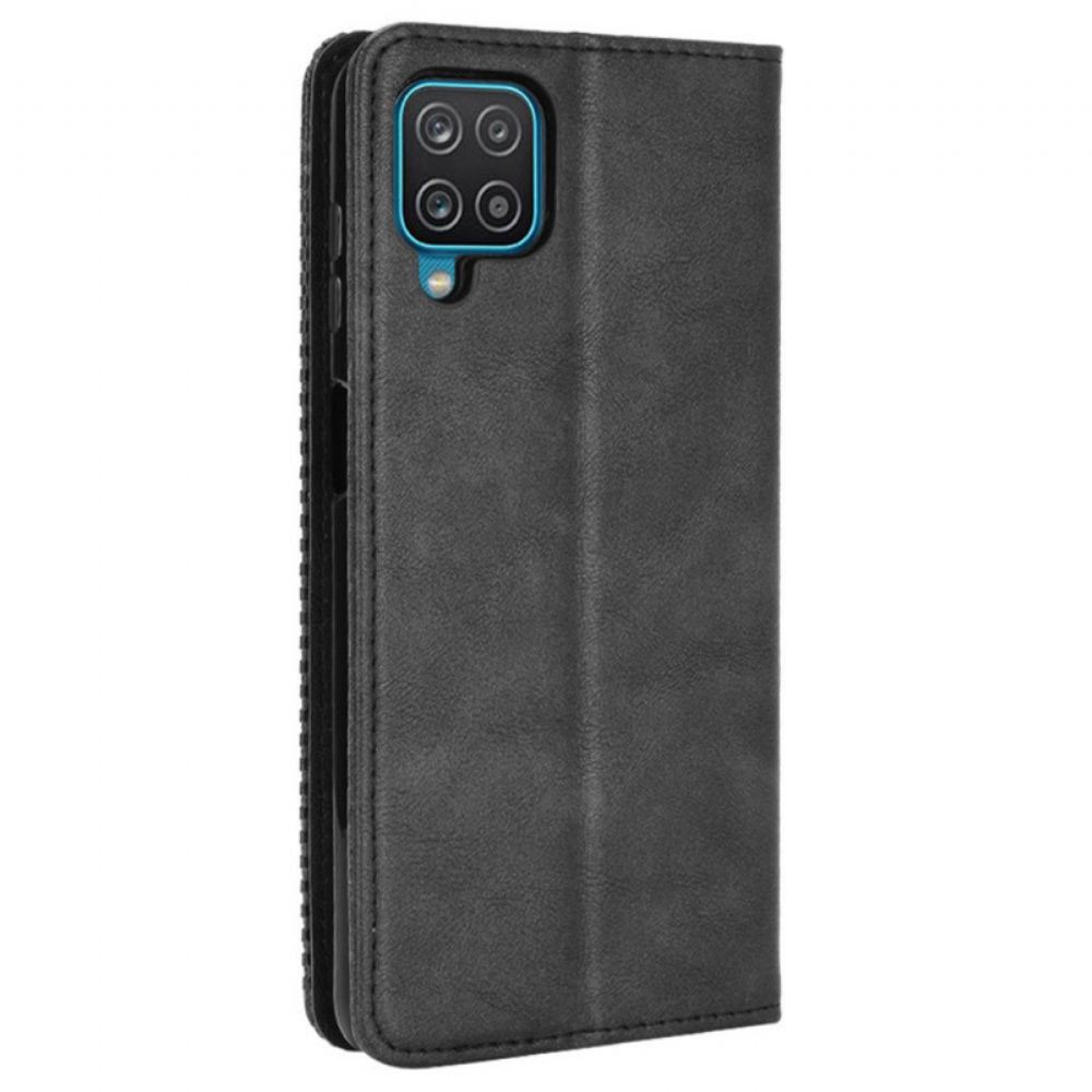Kryty Na Mobil Na Samsung Galaxy M32 Flipové Pouzdro Stylizovaný Vintage Kožený Efekt