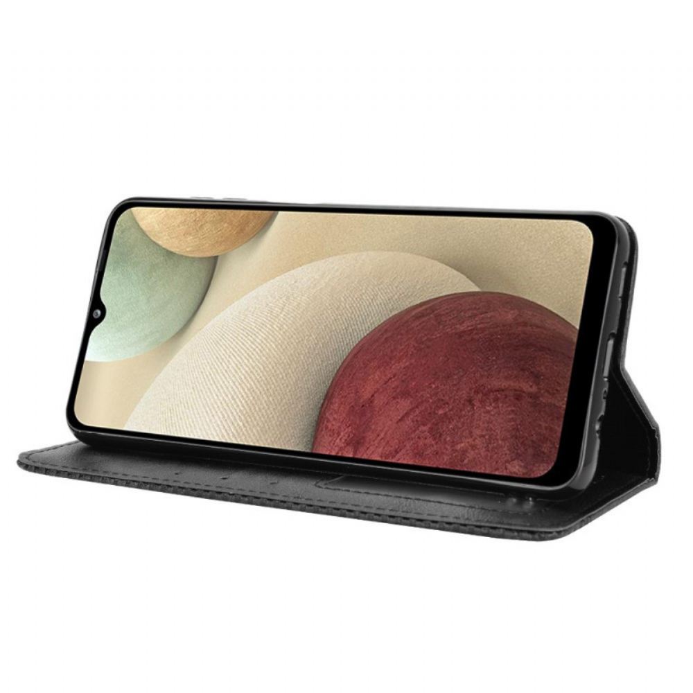 Kryty Na Mobil Na Samsung Galaxy M32 Flipové Pouzdro Stylizovaný Vintage Kožený Efekt
