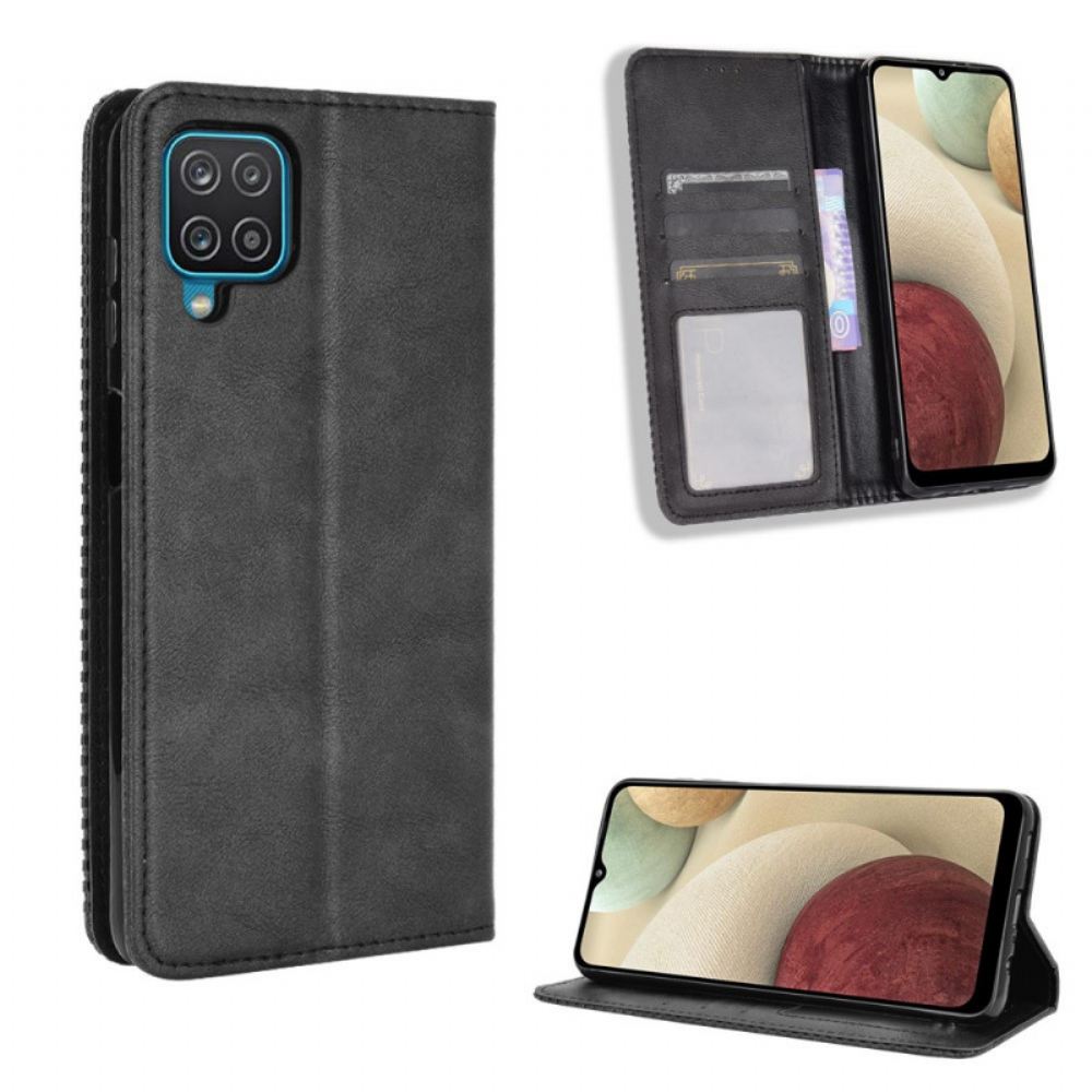 Kryty Na Mobil Na Samsung Galaxy M32 Flipové Pouzdro Stylizovaný Vintage Kožený Efekt